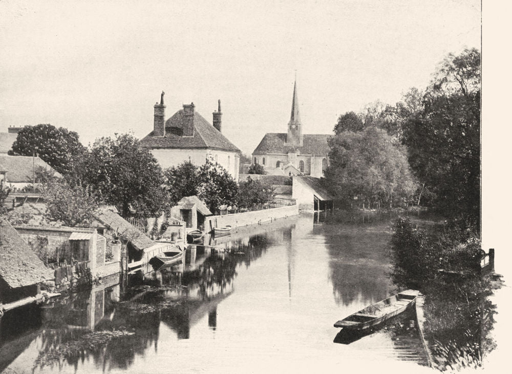 SEINE-ET-MARNE. Souppes 1902 old antique vintage print picture